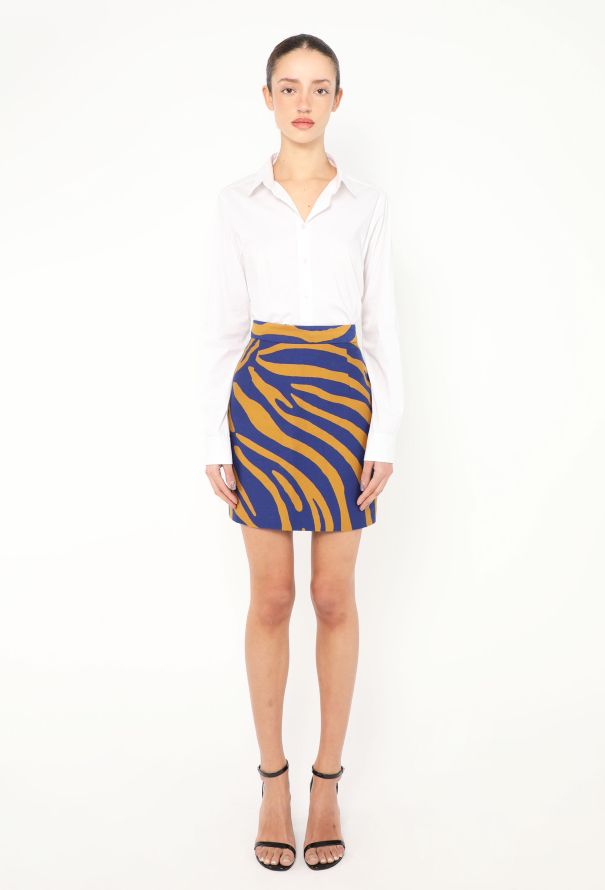 Proenza Schouler S/S 2022 Zebra Twill Skirt - 4