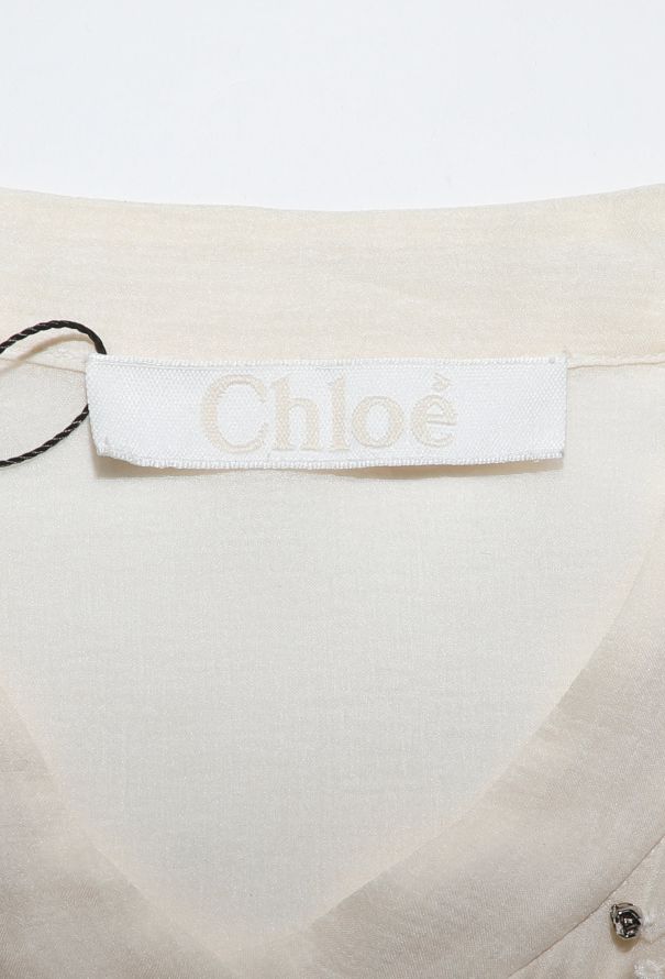 Chloé Georgette Embroidered Blouse - 5