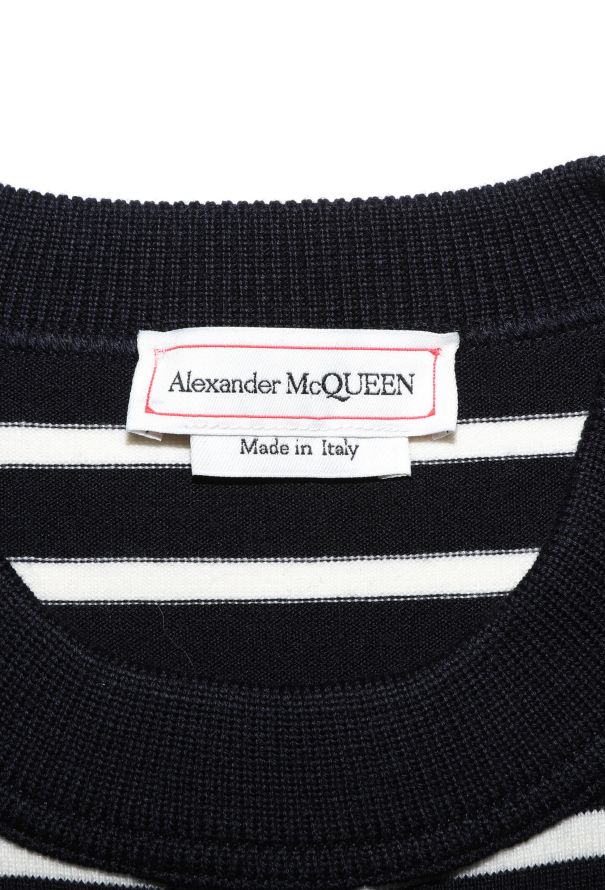 Alexander McQueen 2021 Marinière Embossed Trim Dress - 6