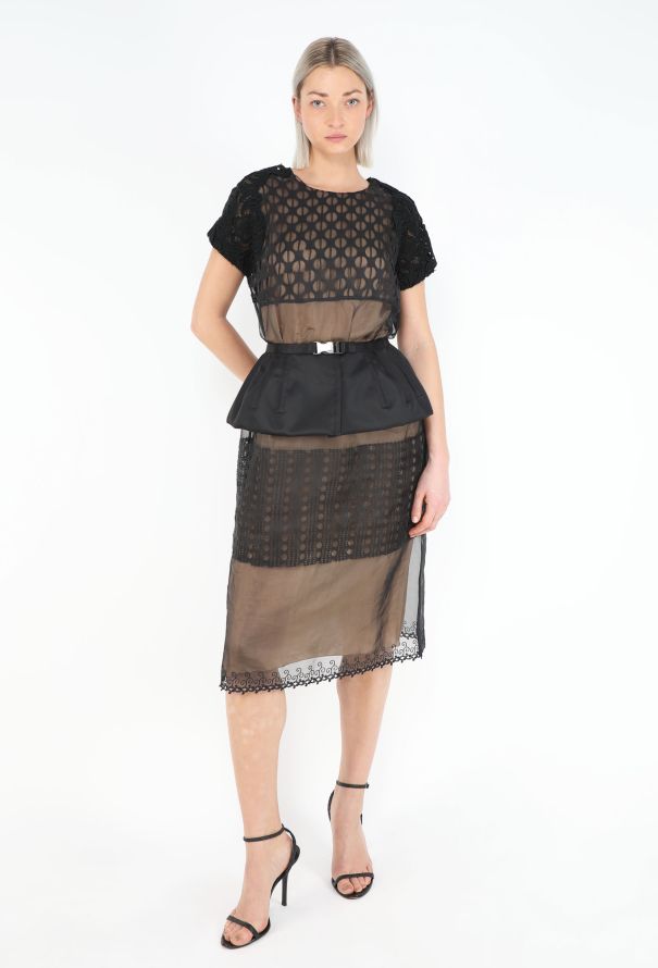 Prada Campaign F/W 2008 Belted Guipure Dress - 3