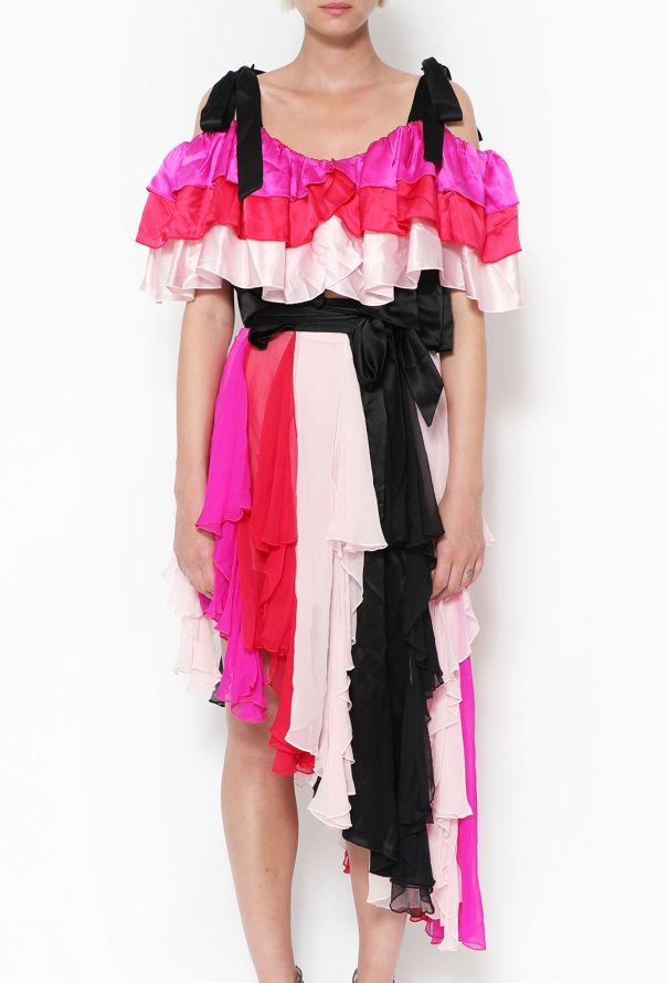 Rodarte S/S 2019 Ruffled Silk Skirt Ensemble - 3