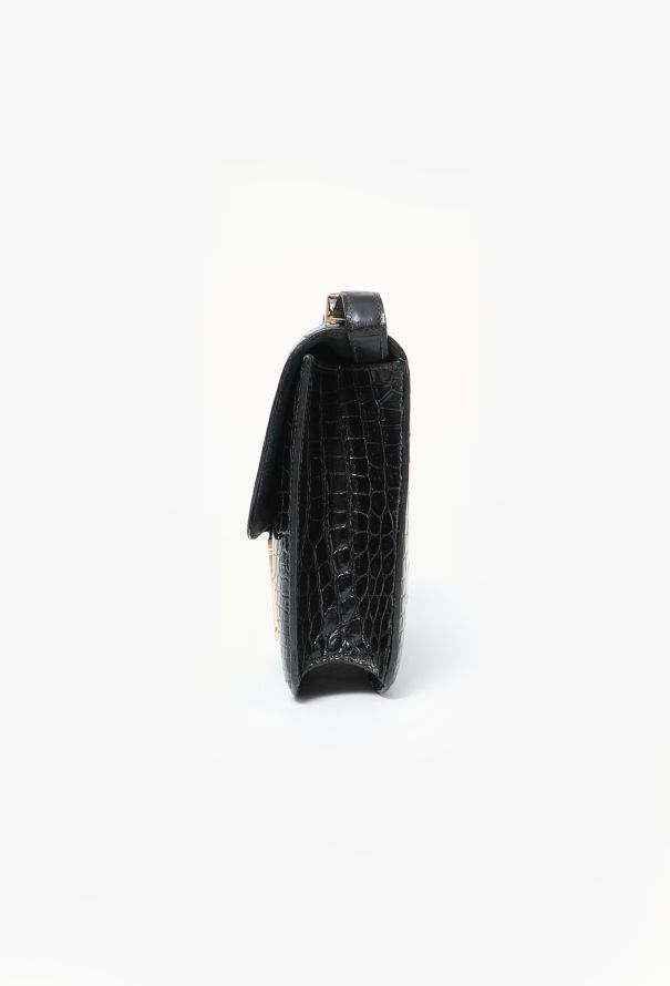 Hermès '80s Black Porosus Constance 22 - 4