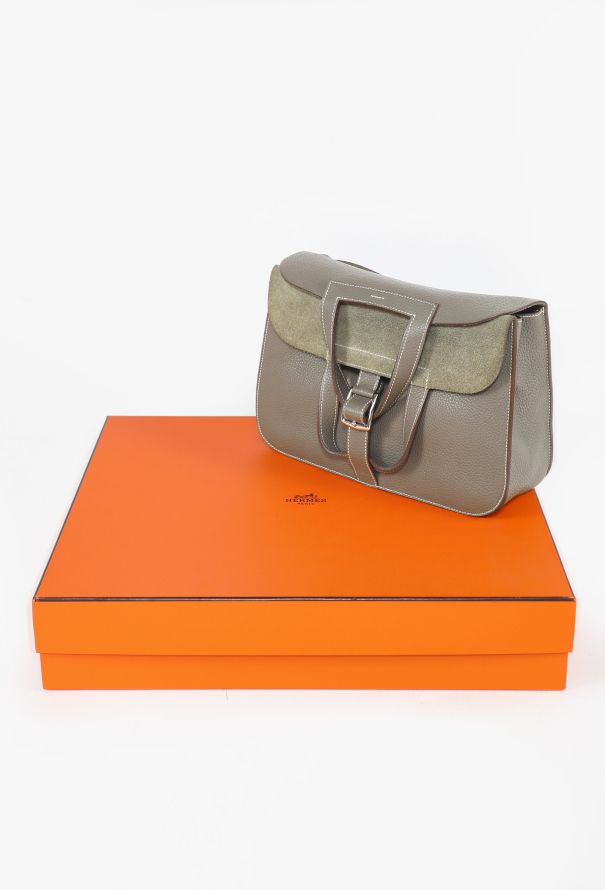 Hermès Gris Étain Taurillon Clémence Halzan 31 - 2
