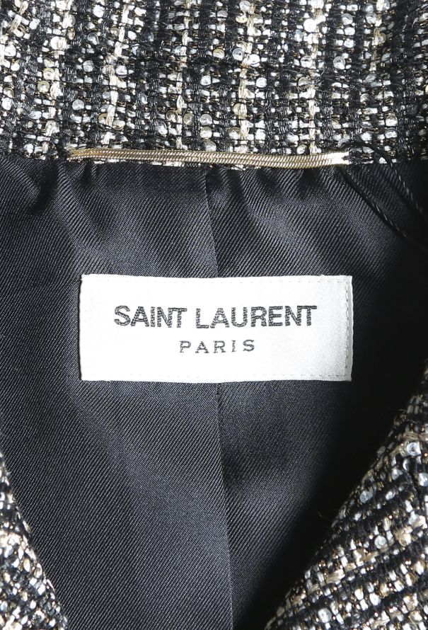 Saint Laurent F/W 2014 Cropped Lamé Jacket - 6