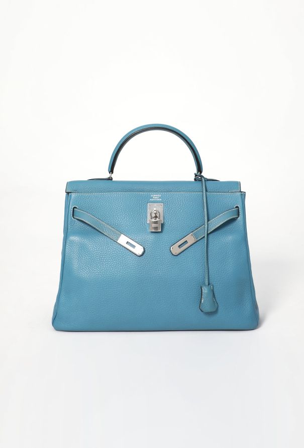 Hermès Bleu Jean Clemence Kelly Retourné 35 - 3