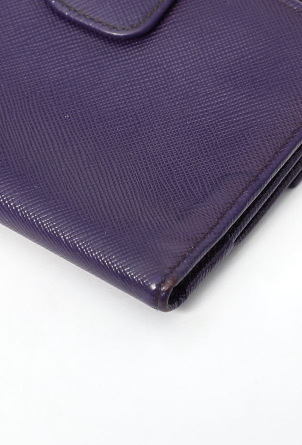 Prada Uva Saffiano Flap Wallet - 11