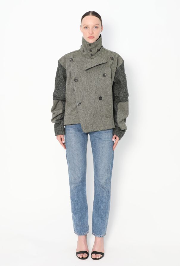 Balenciaga F/W 2004 Asymmetrical Patchwork Jacket - 4
