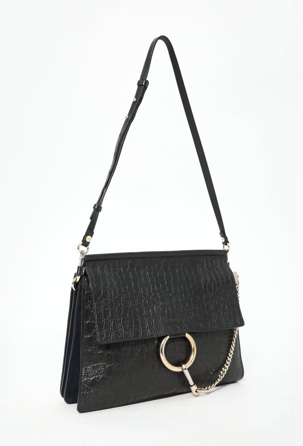 Chloé S/S 2015 Crocodile Embossed Faye Bag - 3