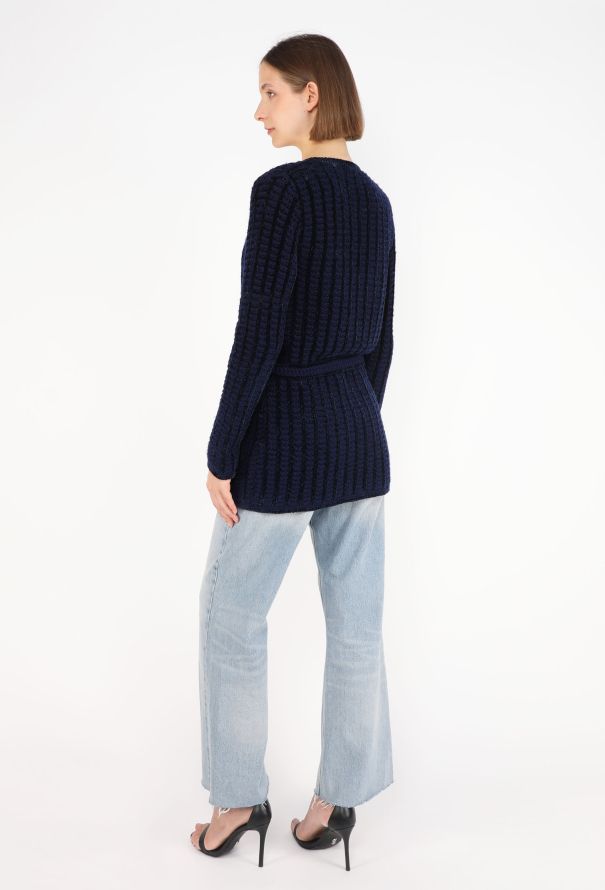 Saint Laurent Belted Wool Knit Cardigan, F/W 1975 - 7
