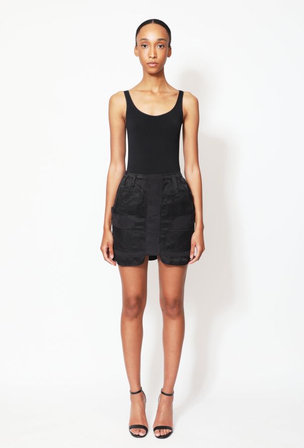 Balenciaga Silk Snakeskin Cargo Skirt - 3