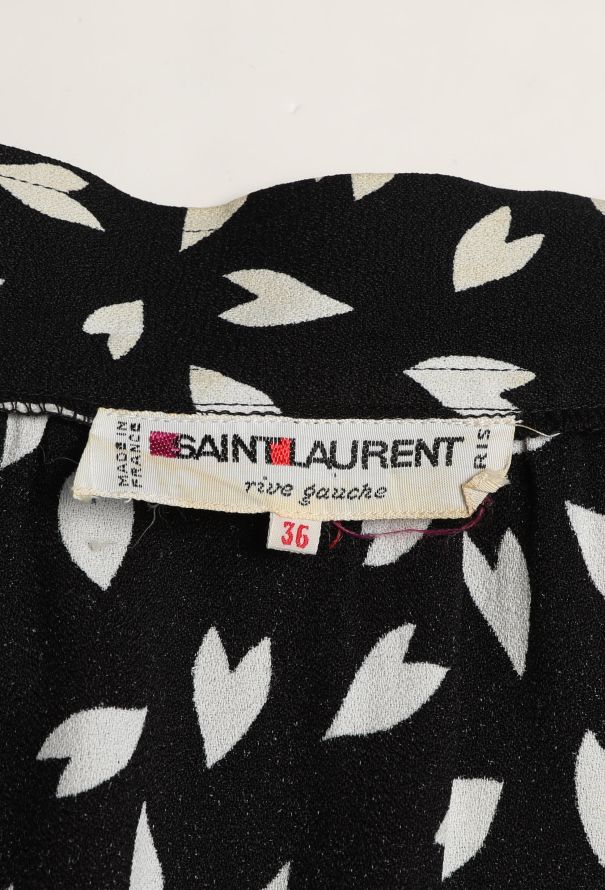 Saint Laurent S/S 1979 Crêpe Heart Print Ensemble - 18