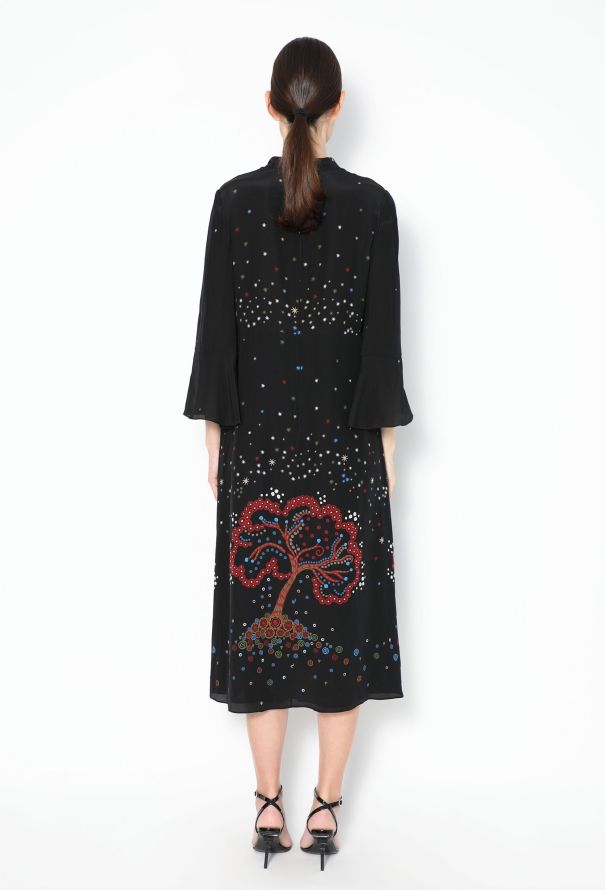 Valentino Printed Lavallière Midi Dress - 4