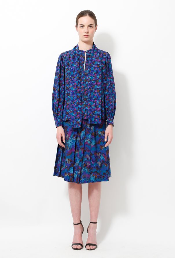 Saint Laurent 70s Floral Abstract Ensemble - 4