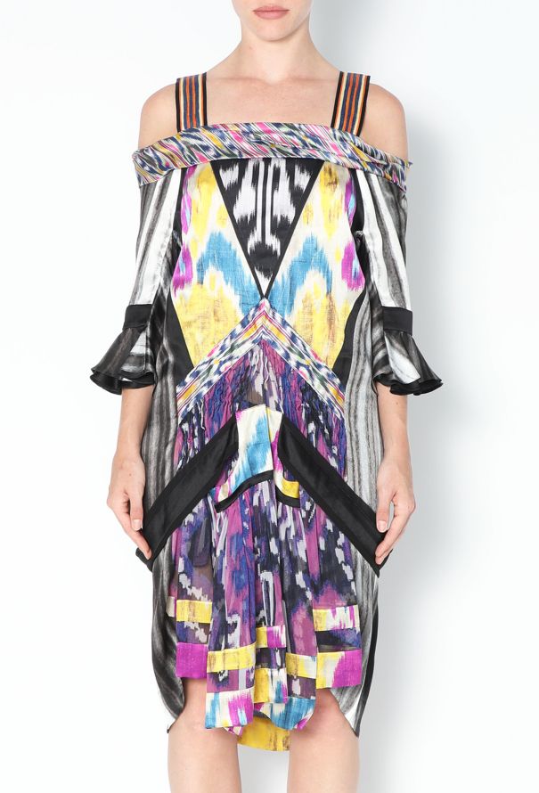 Balenciaga Off-Shoulder Ikat Dress – F/W 2007 - 3