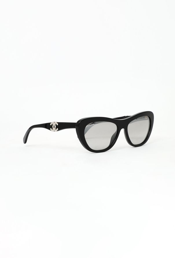 Chanel Embellished 'CC' Butterfly Sunglasses - 1