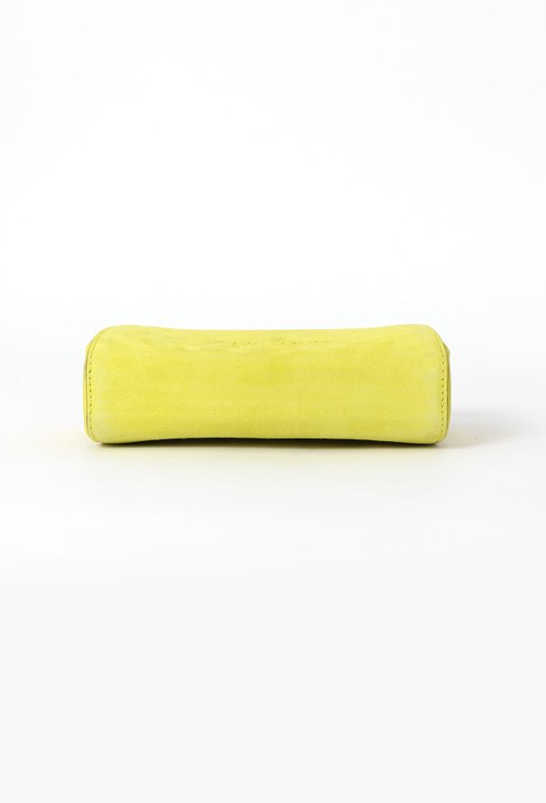 Valentino Yellow Suede Clutch - 7