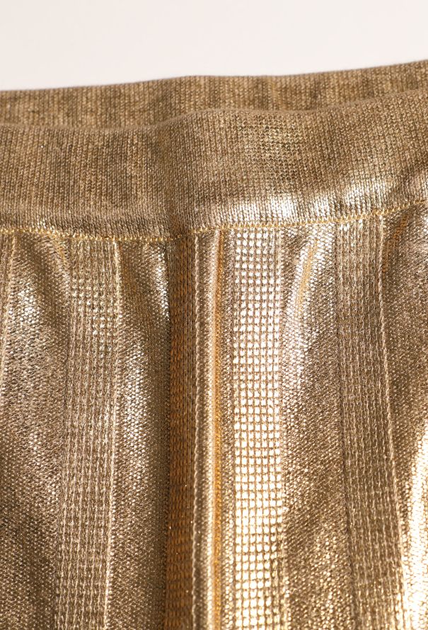 Thierry Mugler Gold Metallic Knit Ensemble – 2001 Couture Collection - 6