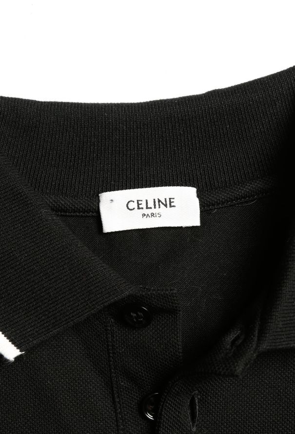 Céline 2021 Black Piqué Triomphe Polo - 4