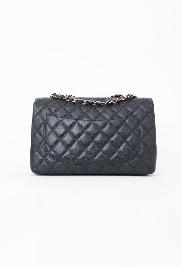 Chanel Caviar Jumbo Timeless Flap Bag - 4