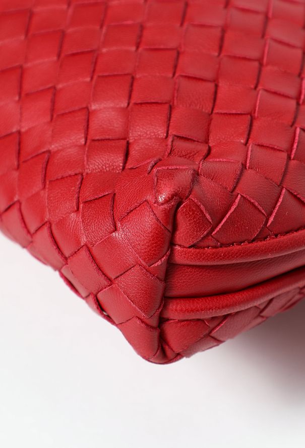 Bottega Veneta Red Intrecciato Nodini Crossbody Bag - 10