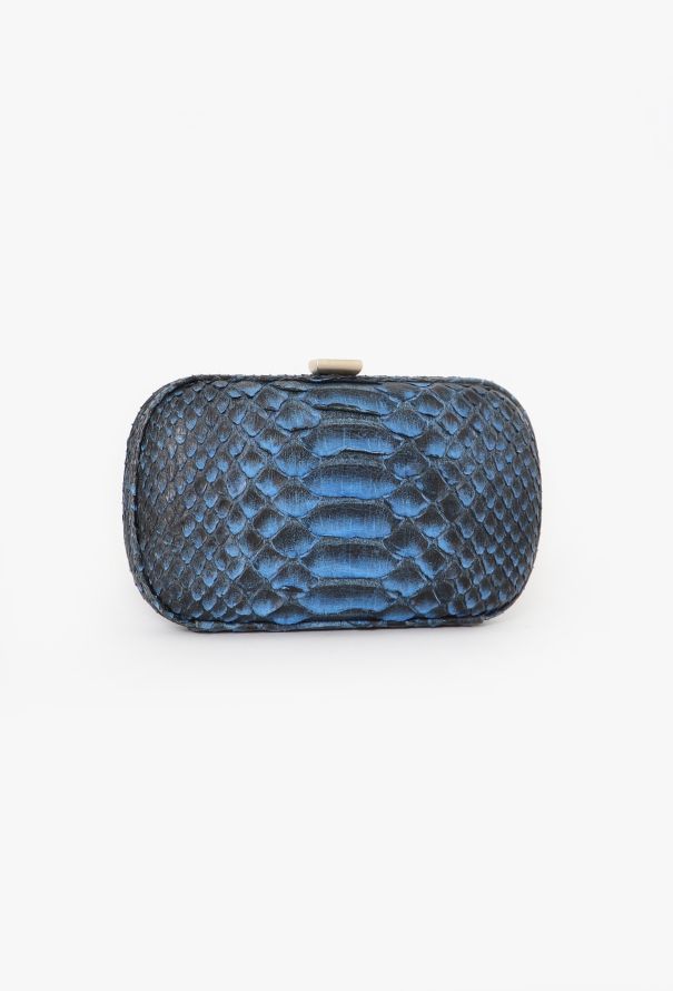Bottega Veneta Blue Python Clutch - 2