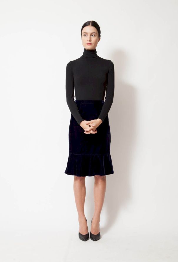 Saint Laurent 2003 Tom Ford Velvet Skirt - 5