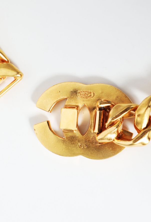 Chanel S/S 1995 Embellished 'CC' Chainlink Belt - 5