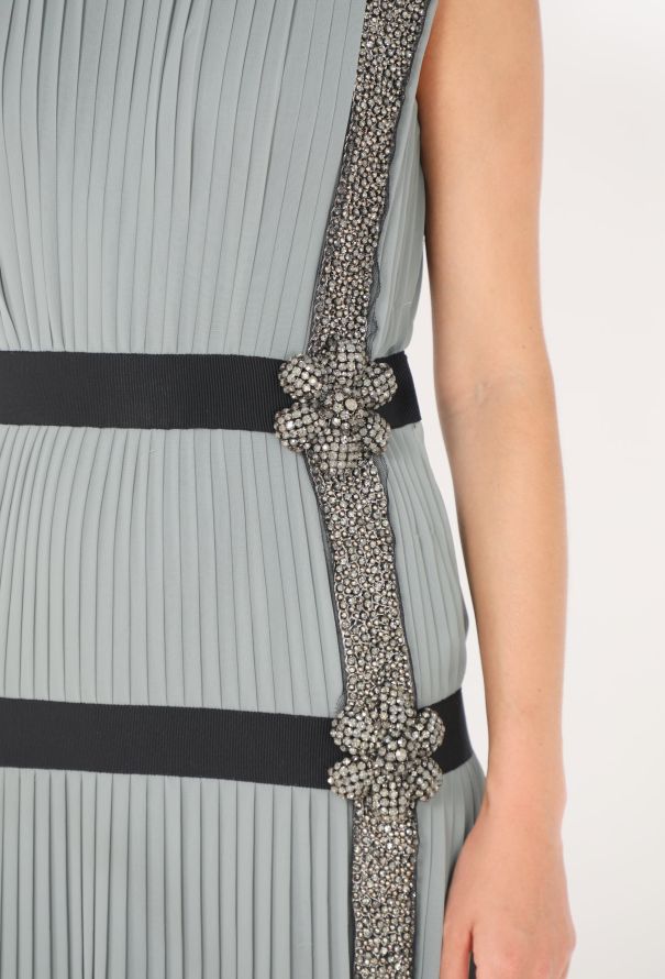 Alberta Ferretti Pleated Strass Gown - 4