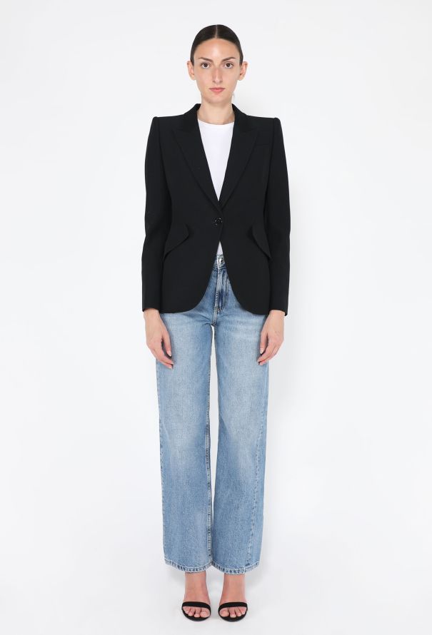 Alexander McQueen Leaf Crêpe Tailored Blazer, 2022 - 2