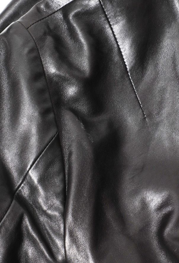 Helmut Lang 2003 Leather Flap Back Bomber - 8