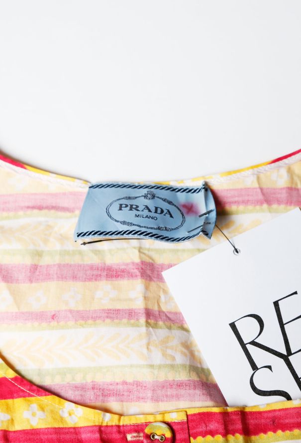 Prada Striped Cotton Dress - 4