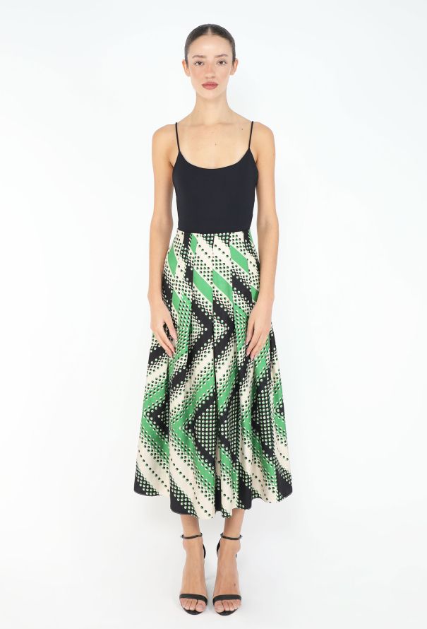 Gucci Resort 2021 Graphic Silk Skirt - 1