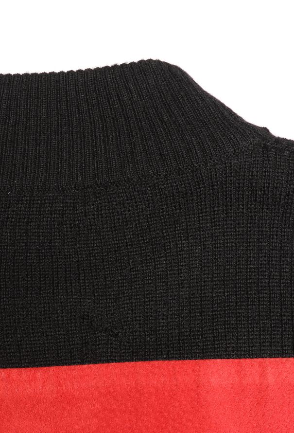 Saint Laurent Vintage Suede Embroidered Sweater - 6