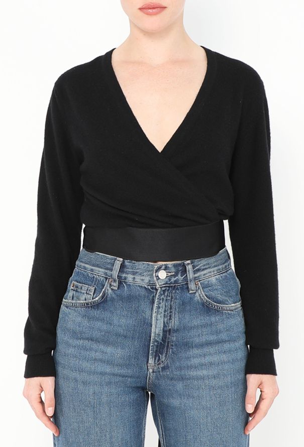 Chanel Vintage Cashmere Wrap Sweater - 1