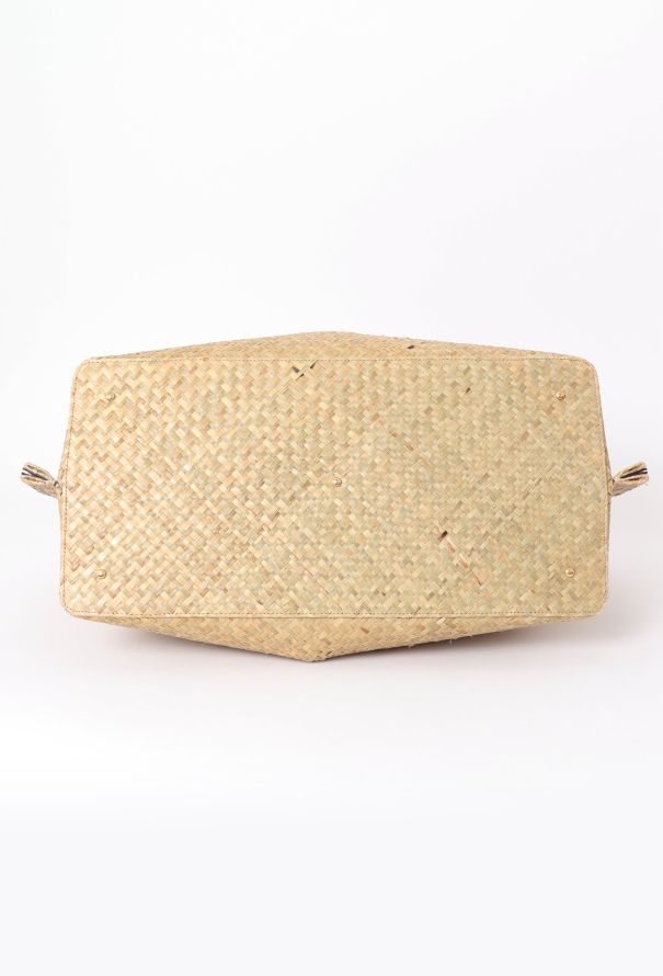 Valentino Raffia Vlogo Escape Tote Bag - 6