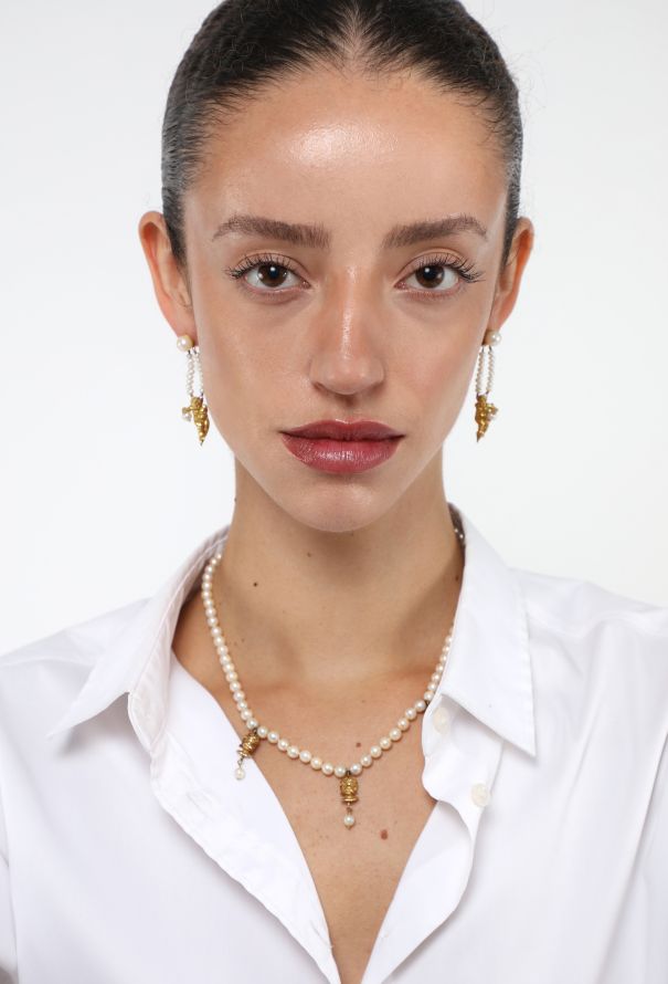 Modern Fine Jewelry Germano Gioielleria 18k Yellow Gold & Pearl Earrings - 6