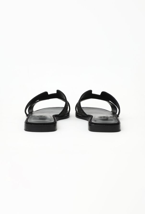 Hermès Embellished Leather Oran Sandals - 5