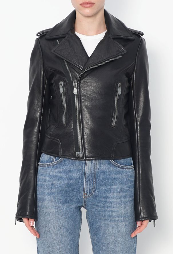Balenciaga Classic Lambskin Biker Jacket - 1