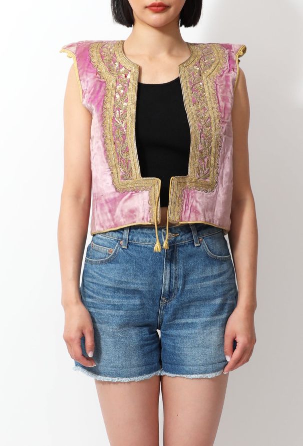 World Treasures Tunisian Velvet Embroidered Vest - 1