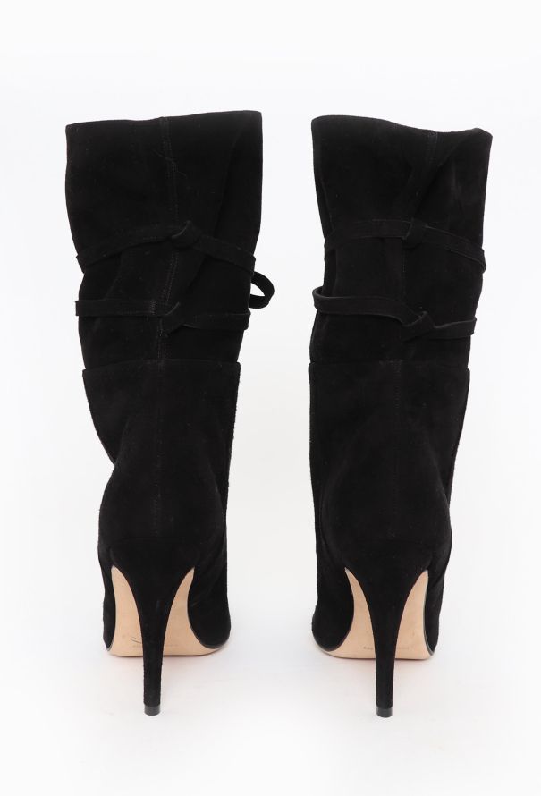Manolo Blahnik Cavamod Suede Tassel Boots - 4