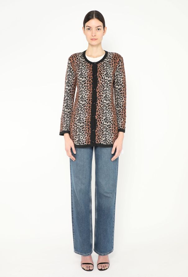 Saint Laurent 1995 Leopard Knit Cardigan - 3