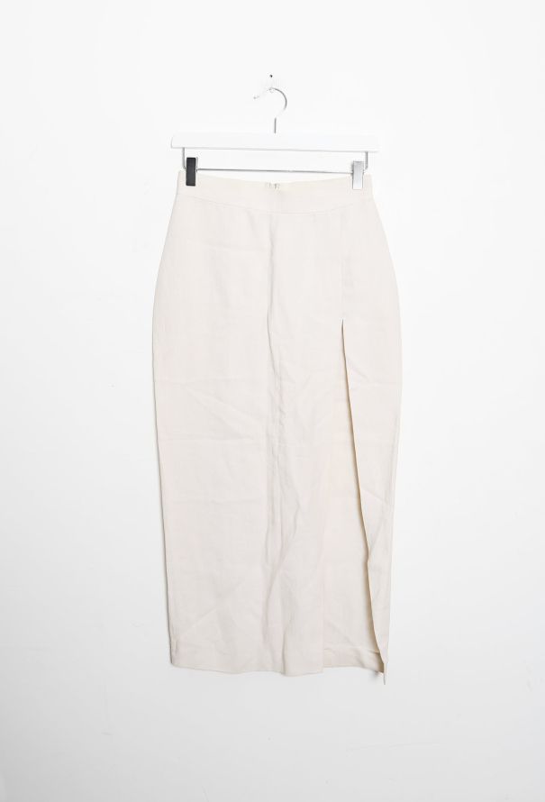 Jean Paul Gaultier Early 2000s Linen Slit Skirt - 7