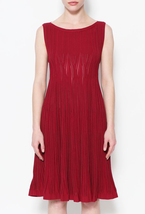 Alaïa F/W 2012 Burgundy Skater Dress - 3