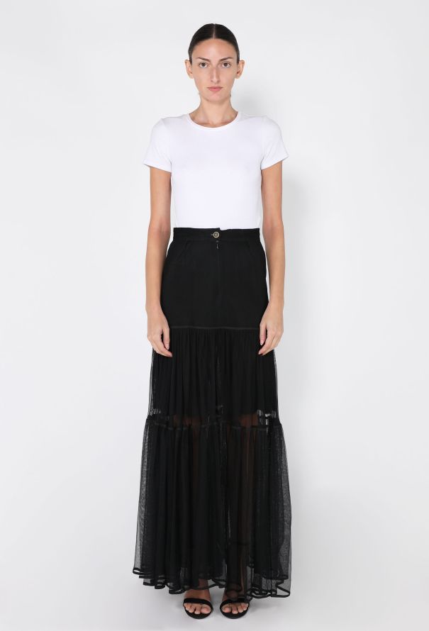 Chanel Tiered Chiffon Skirt, F/W 1991 - 1