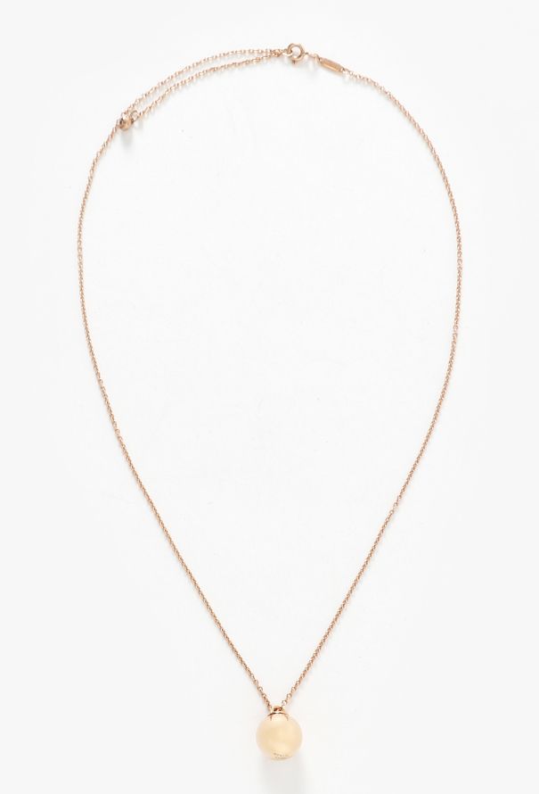 Tiffany & Co 18k Rose Gold Ball Pendant Necklace - 1