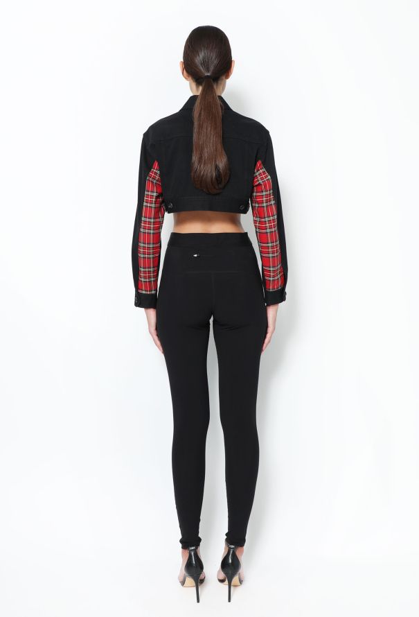 Comme des Garçons '90s Cropped Denim & Plaid Jacket - 3