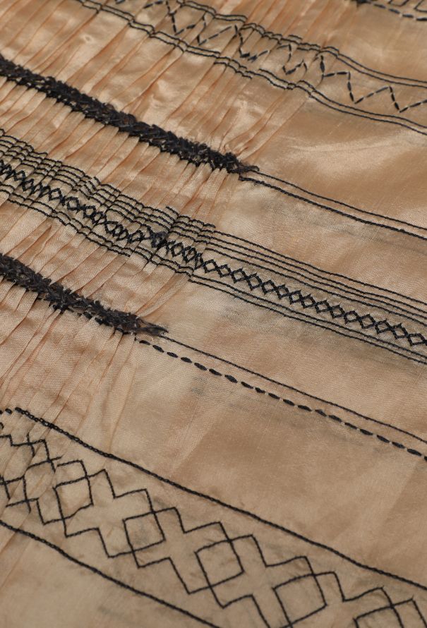 Dries Van Noten S/S 2006 Embroidered Shantung Wrap Skirt - 9