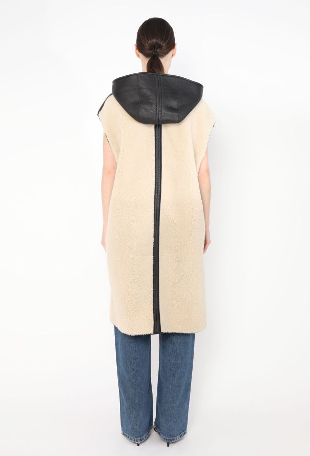 Céline Fall 2010 Shearling Hooded Vest - 8