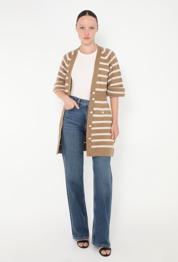 Chanel S/S 2015 Striped Cashmere Dress - 5