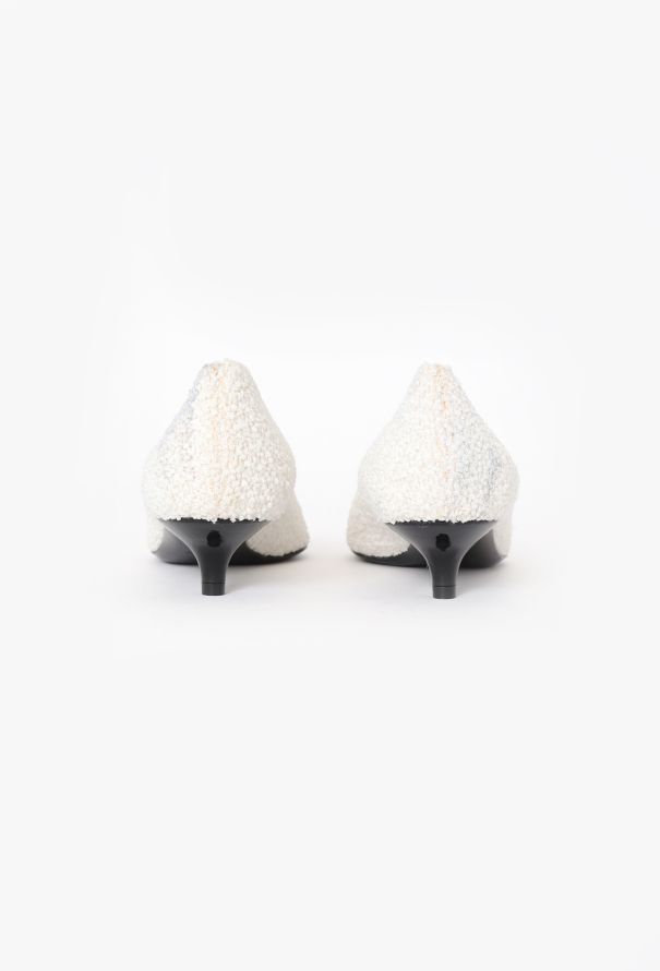 Chanel F/W 2022 Bouclé 'CC' Kitten Heels - 5
